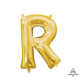 Foil Balloon Letter R Gold 16 Inch