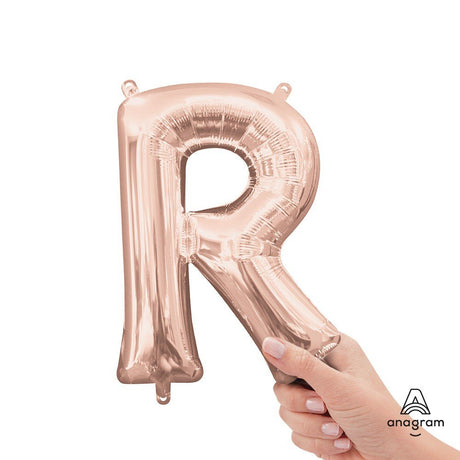 Foil Letter R Balloon Rose Gold