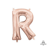 Foil Letter R Balloon Rose Gold