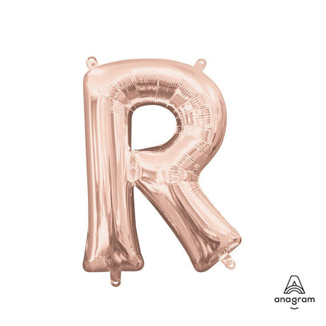 Foil Letter R Balloon Rose Gold