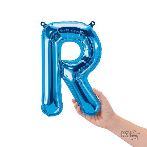 Foil Balloon Letter R Blue