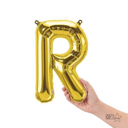 Foil Balloon Letter R Gold