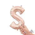 Foil Balloon Letter S Rose Gold 16 Inch