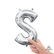Foil Balloon Letter S Silver 16 Inch