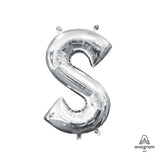 Foil Balloon Letter S Silver 16 Inch