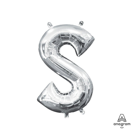 Foil Balloon Letter S Silver 16 Inch