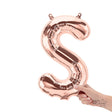 Foil Balloon Letter S Rose Gold 16 Inch