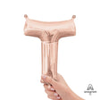 Foil Balloon Letter T Rose Gold