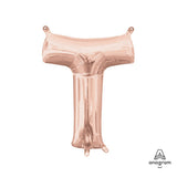 Foil Balloon Letter T Rose Gold