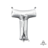 Foil Balloon Letter T Silver 16 Inch