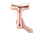 Foil Balloon Letter T Rose Gold