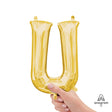 Foil Letter U Gold Balloon