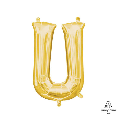 Foil Letter U Gold Balloon