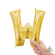 Foil Balloon Letter W Gold 16 Inch