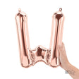 Foil Balloon Letter W Rose Gold 16 Inch