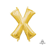 Foil Letter X Gold Balloon 16 Inch
