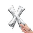 Foil Balloon Letter X Silver