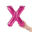 Foil Balloon Letter X Magenta Air-Fill Only