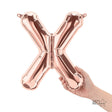 Foil Balloon Letter X Rose Gold 16 Inch