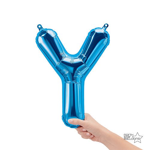 Foil Balloon Letter Y Blue Air-Fill Only