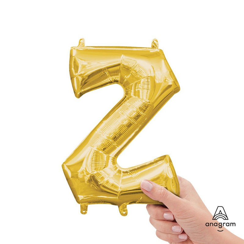 Foil Balloon Letter Z Gold 16 Inch