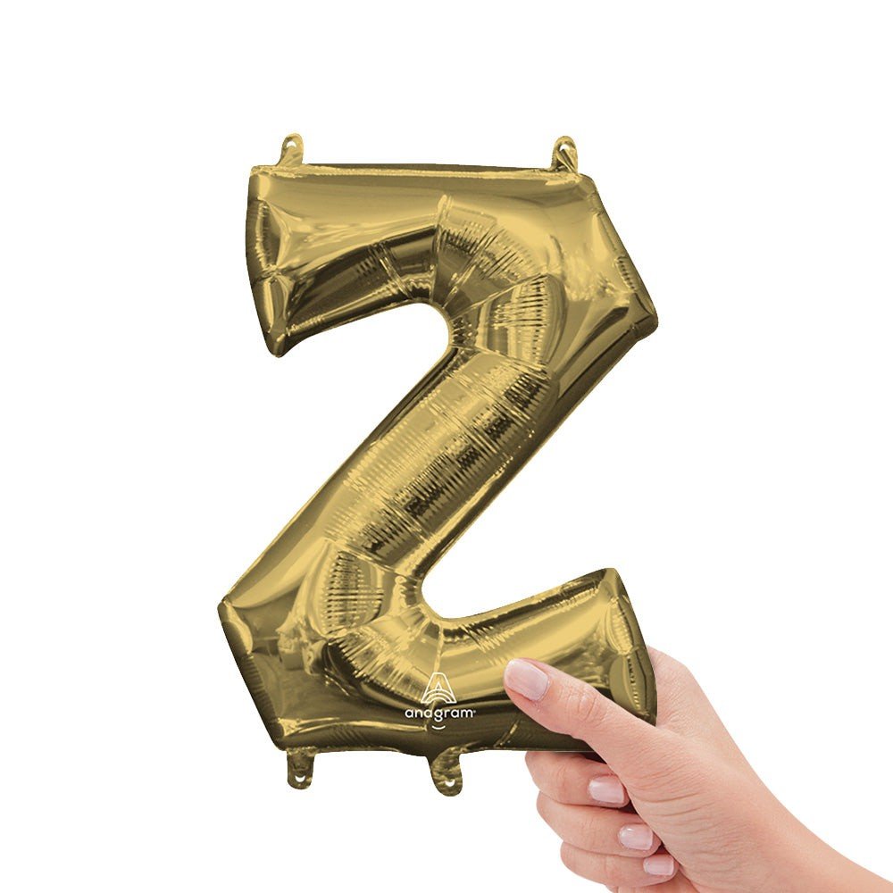 Foil Balloon Letter Z White Gold
