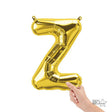 Foil Balloon Letter Z Gold Air-Fill Only