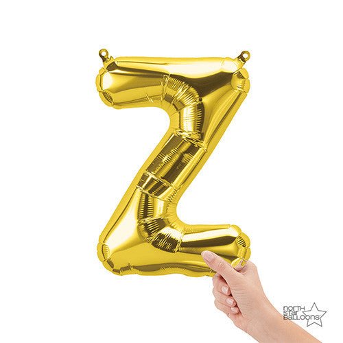 Foil Balloon Letter Z Gold Air-Fill Only