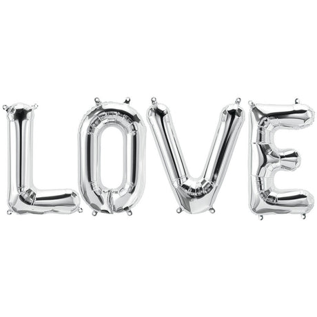 Foil Balloon LOVE Letters Kit