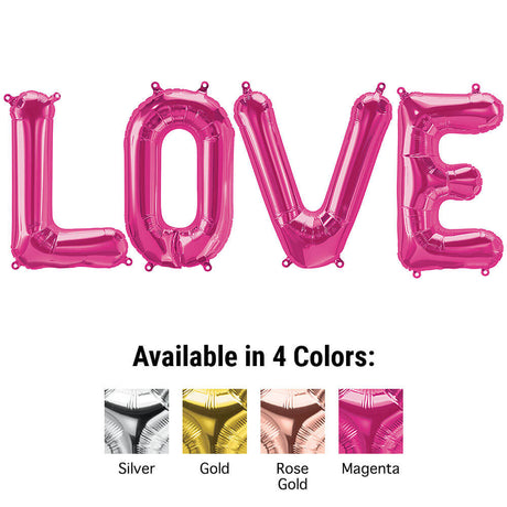 Foil Balloon LOVE Letters Kit