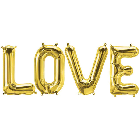 Foil Balloon LOVE Letters Kit