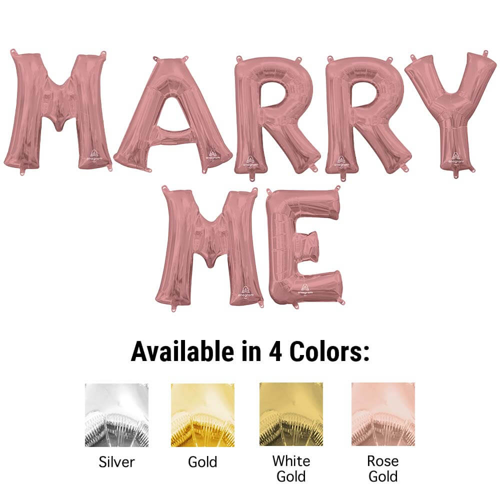 Foil Balloon MARRY ME Letter Kit