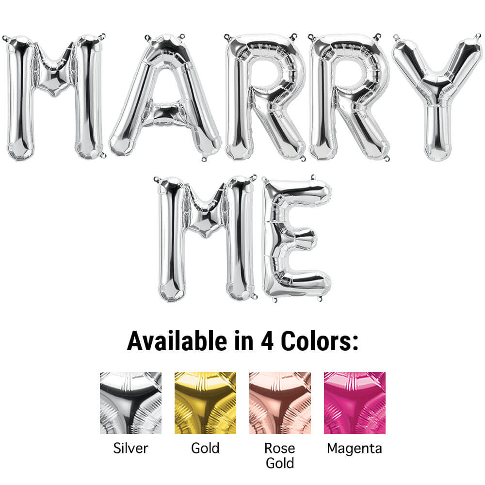 Foil Balloon MARRY ME Letters Kit