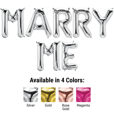 Foil Balloon MARRY ME Letters Kit
