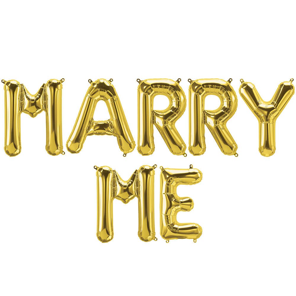 Foil Balloon MARRY ME Letters Kit