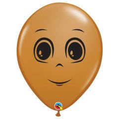Latex Balloons 16 Inch Masculine Face Mocha Brown