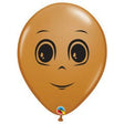 Latex Balloons 16 Inch Masculine Face Mocha Brown