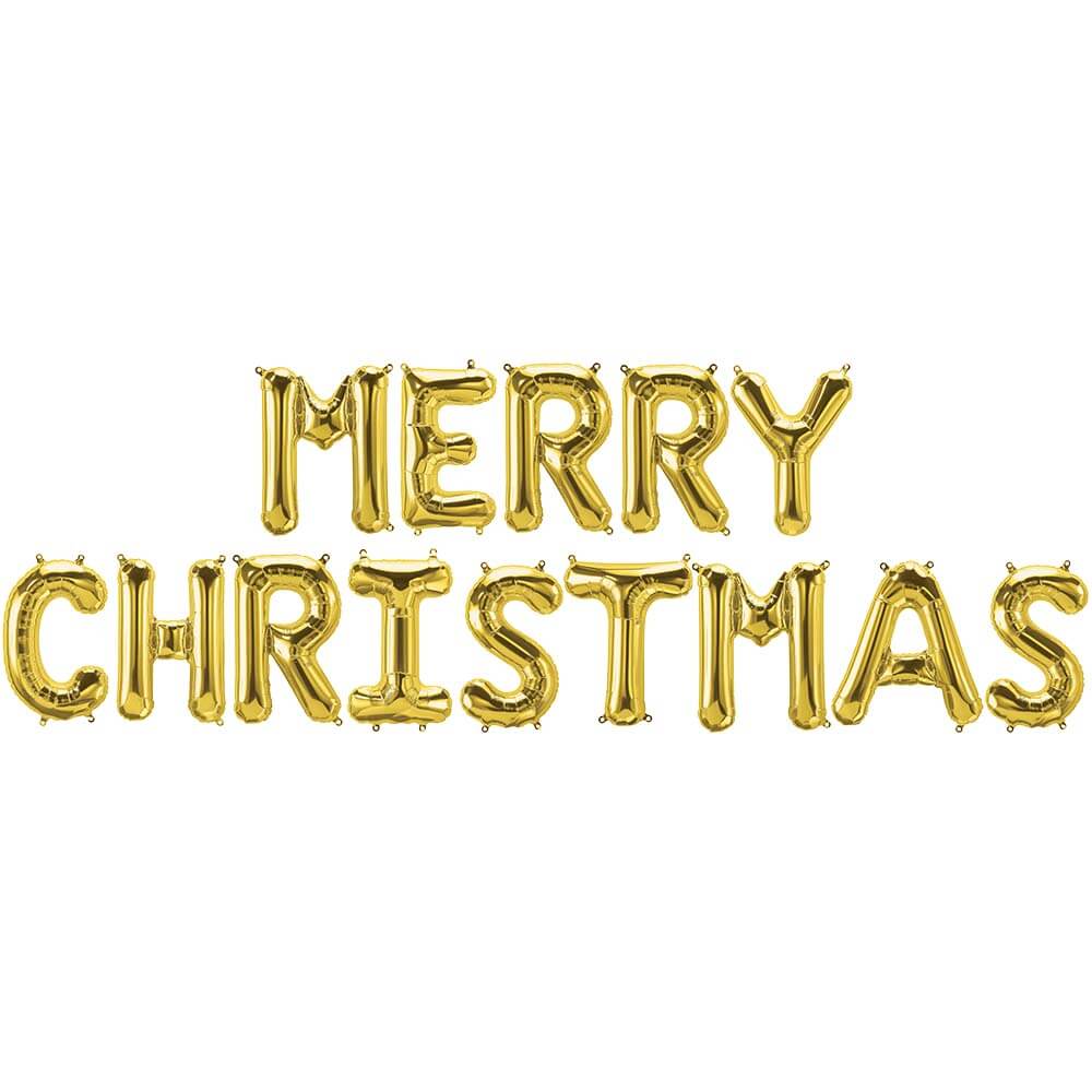 Foil Balloon Merry Christmas Letters Kit