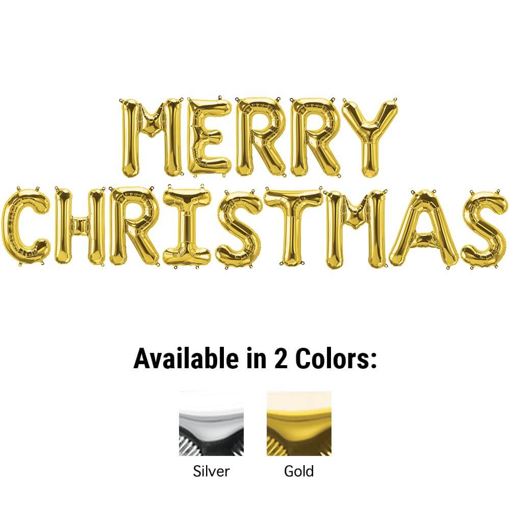Foil Balloon Merry Christmas Letters Kit