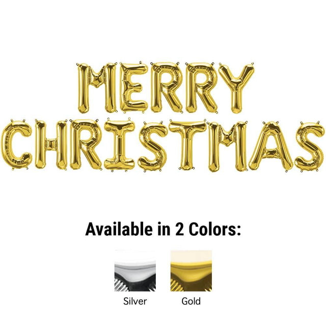 Foil Balloon Merry Christmas Letters Kit