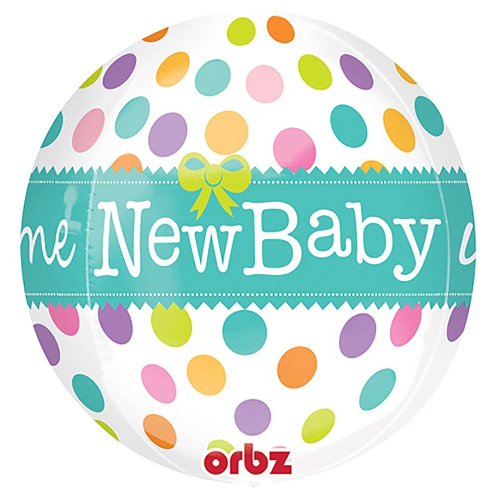 Foil Balloon New Baby Orbz