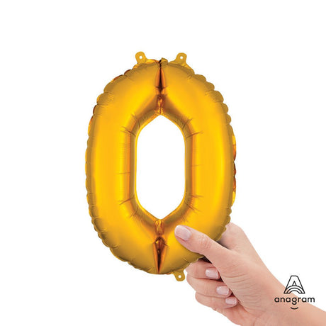 Gold Foil Number 0 Balloon