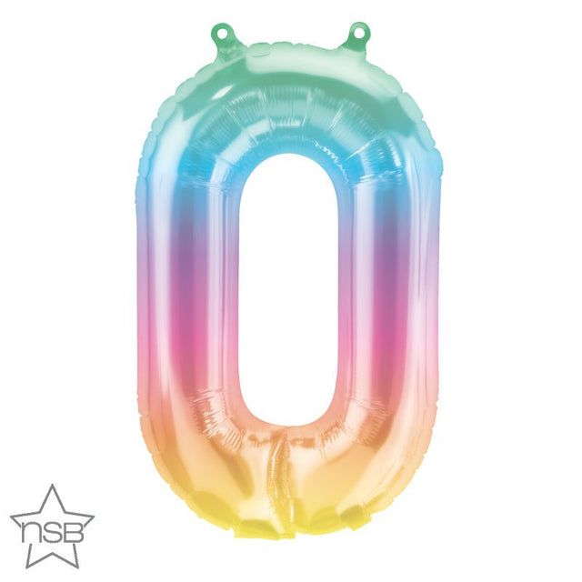 Foil Balloon Number 0 Jelli Ombre Air-Fill Only