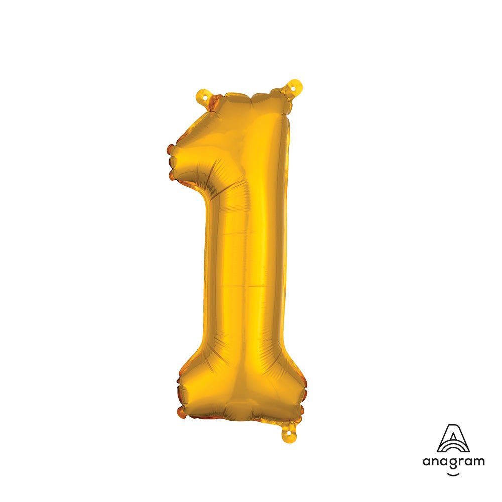 Foil Balloon Number 1 Gold