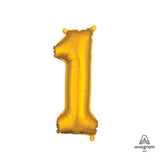 Foil Balloon Number 1 Gold