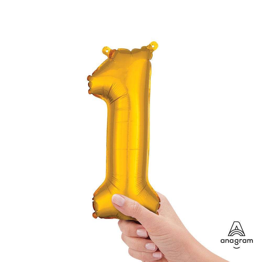 Foil Balloon Number 1 Gold