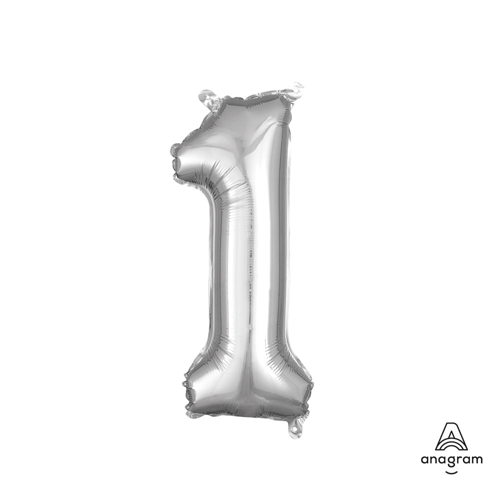 Foil Balloon Number 1 Silver
