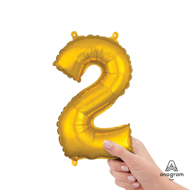 Foil Balloon Number 2 Gold Air-Fill Only