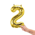 Foil Balloon Number 2 Gold Air-Fill Only