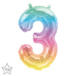 Foil Balloon Number 3 Jelli Ombre Air-Fill Only